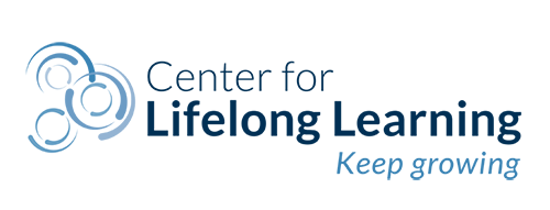 Center for Lifelong Learning signature graphic with "Keep growing" tagline
