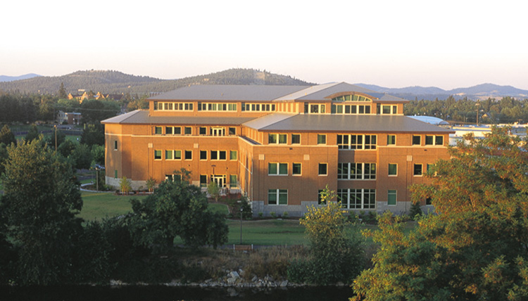 Gonzaga law school building with sunshine