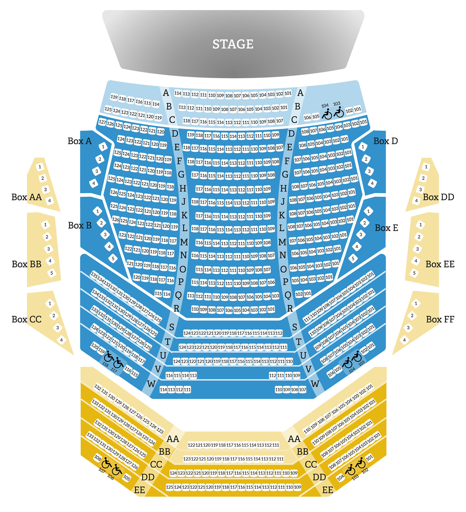 Fox Theater Spokane Seating Chart