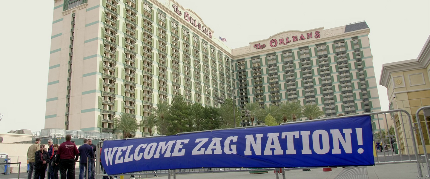 Cove photo for Zags in Vegas 2020 promo video