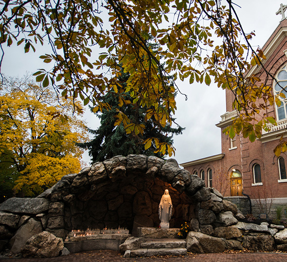 The Grotto on a Fall Evening