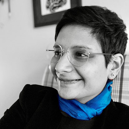 Portrait of Jaishikha Nautiyal, Lecturer of Communication Studies at Gonzaga University 