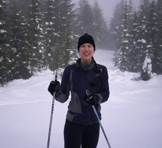 Dr. Addis cross country skiing 