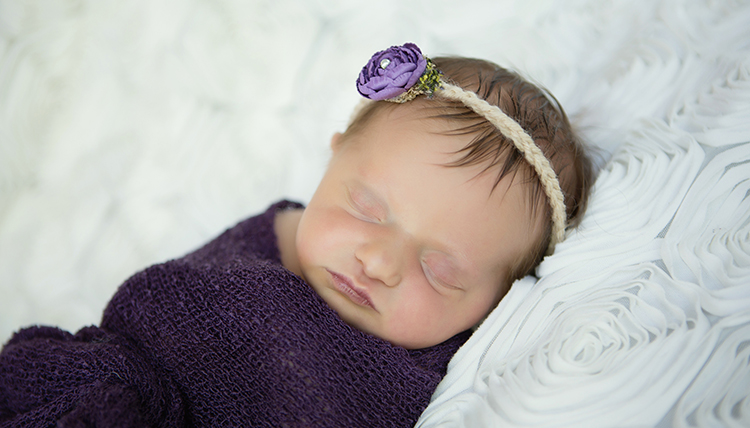 alum baby delaney hoag in purple