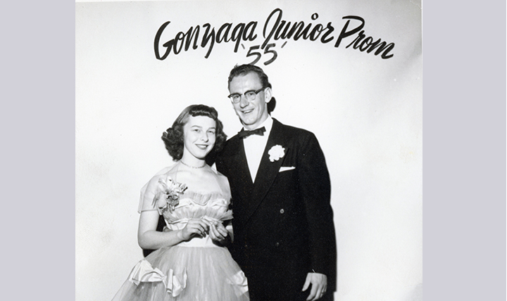 Steve Matule Gonzaga grad of 1950s with sweetheart