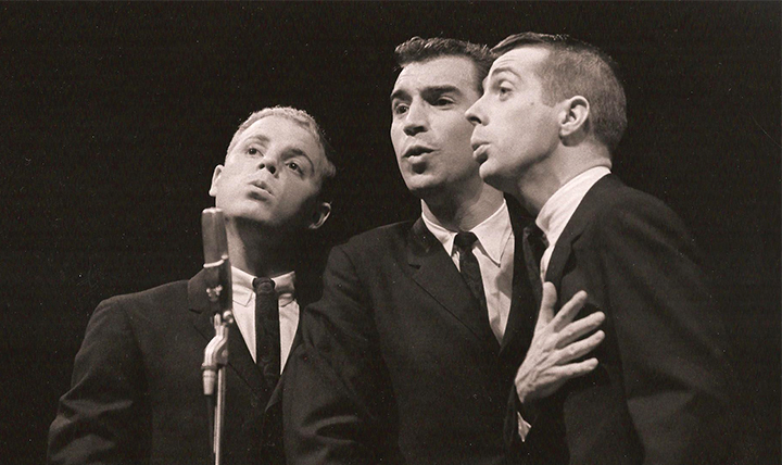 male trio from 1950s Gonzaga University Chad Mitchell Trio