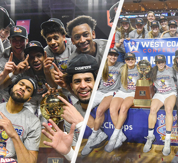 Zags Women and Men Dancing in NCAA Tournament Gonzaga University