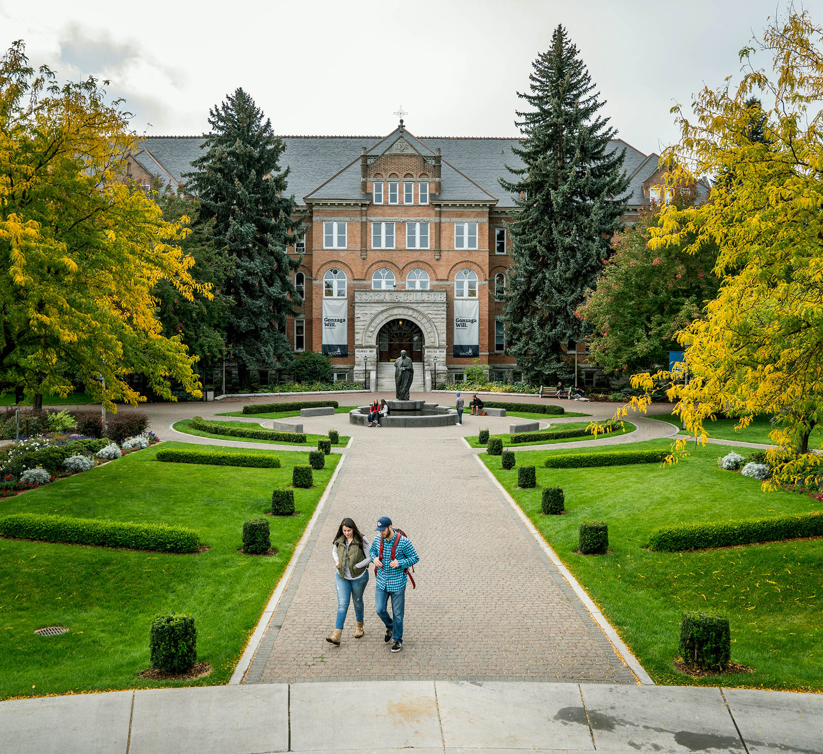 The entrance to College Hall at Gonzaga. (GU photo) 