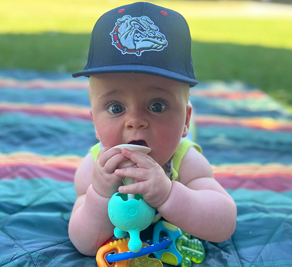 baby in chair