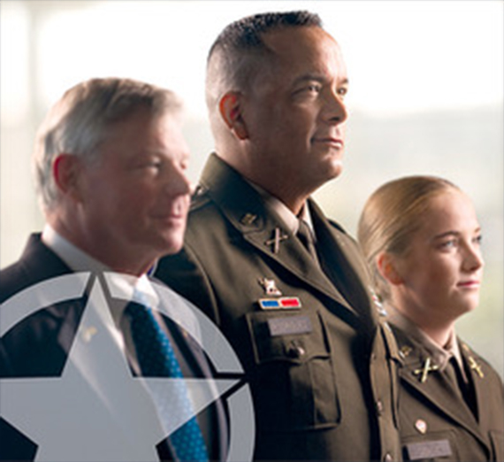 father and daughter among trees