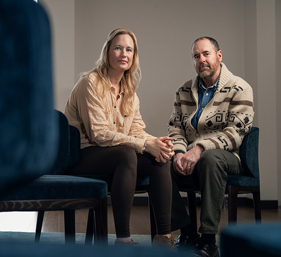 Joanna Hazel with her father, Michael Hazel, Ph.D., an associate professor in the Master of Communication and Leadership Studies program. (Courtesy Joanna Hazel)