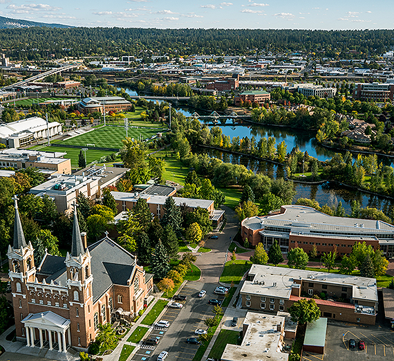 Gonzaga University aerial view (GU photo) 