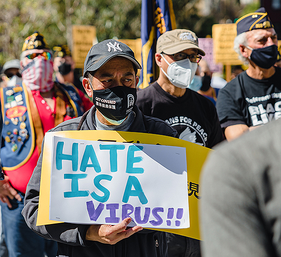 A protest against hate. (Photo courtesy Jason Leung via Unsplash) 