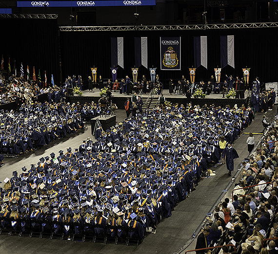 Judith Mayotte speaks at the graduate commencement ceremony on May 11. (GU photo) 