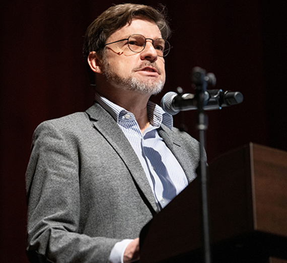 President McCulloh in his office.