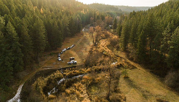 aerial view of creek aerial view of creek