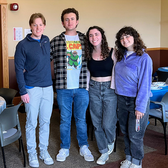 A group of students