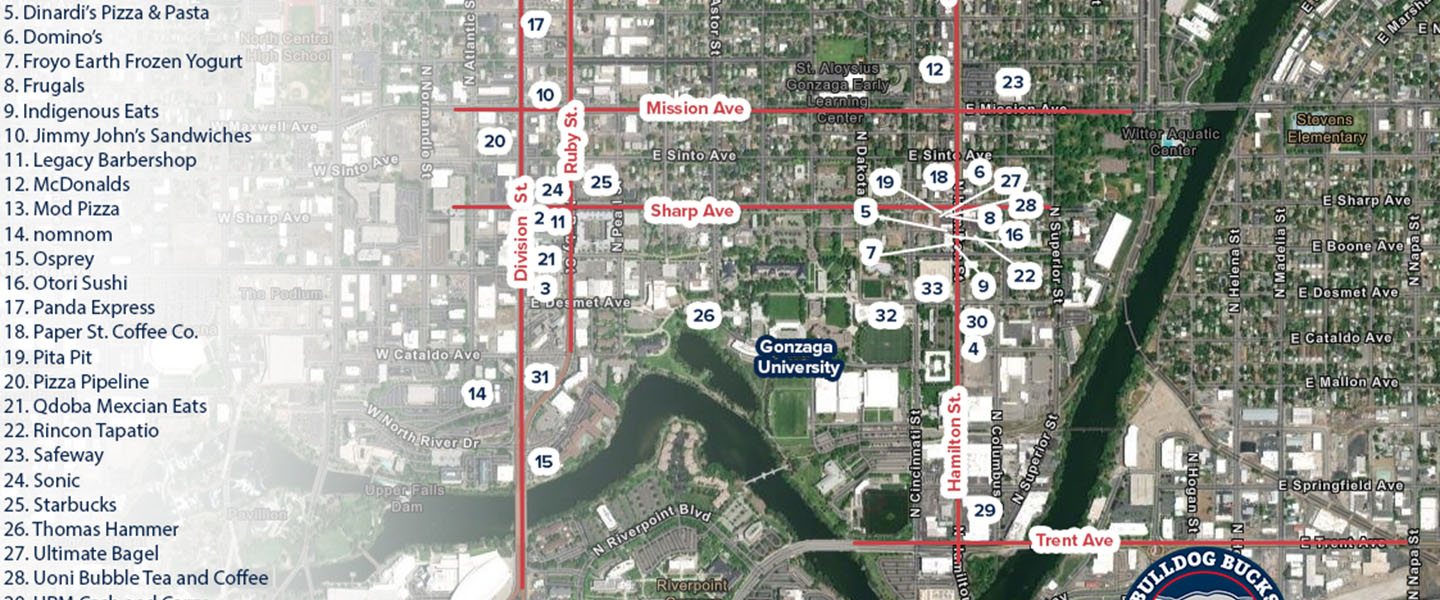 Map of Gonzaga Neighborhood
