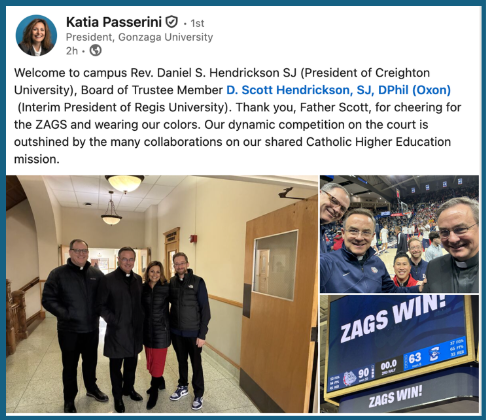 Katia's post on LinkedIn reading 