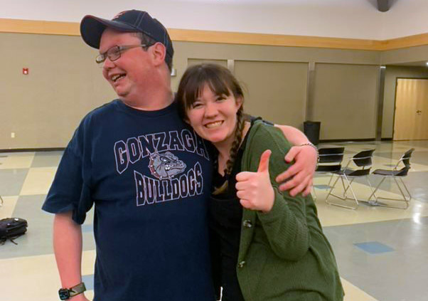Hannah Vial with a GUSR participant Hannah Vial with a GUSR participant