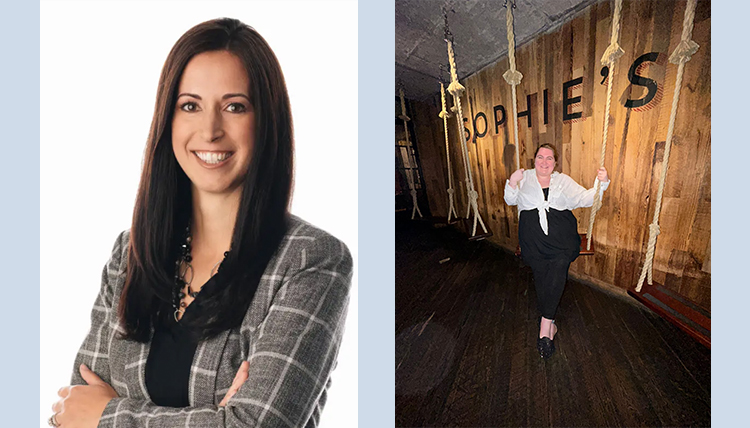Kim Virtuoso pictured on the left and Emma Craven pictured on the right on a swing. Kim Virtuoso pictured on the left and Emma Craven pictured on the right on a swing.