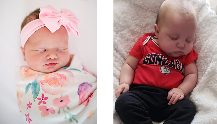 two separate photos of sleeping babies two separate photos of sleeping babies