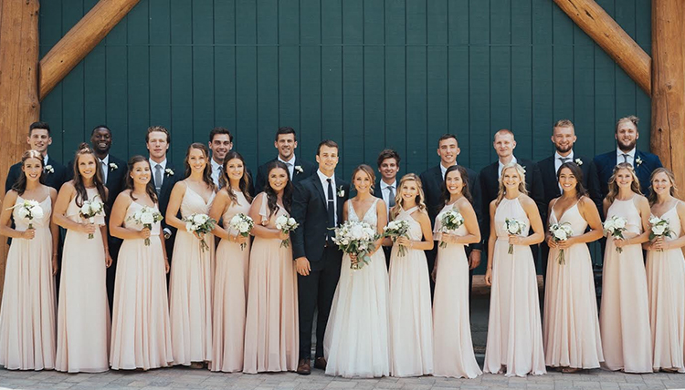 Kevin Pangos and Katie Pennington wedding with several Zag Basketball players Kevin Pangos and Katie Pennington wedding with several Zag Basketball players