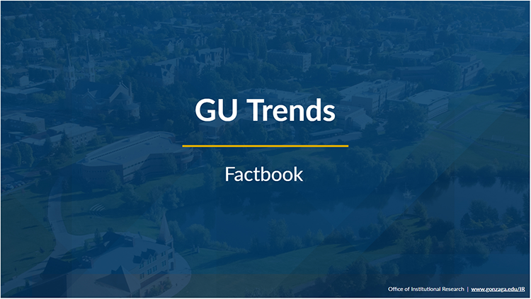 2020 Gonzaga Factbook cover page. 2020 Gonzaga Factbook cover page.