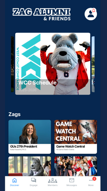 Screenshot of the Zag Nation app homepage. Screenshot of the Zag Nation app homepage.
