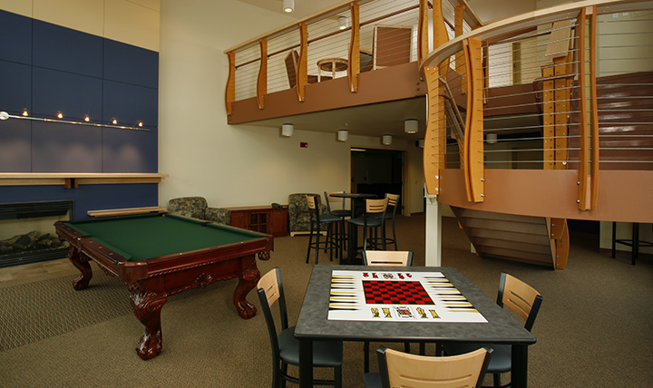 Kennedy Apartments rec area with pool table Kennedy Apartments rec area with pool table
