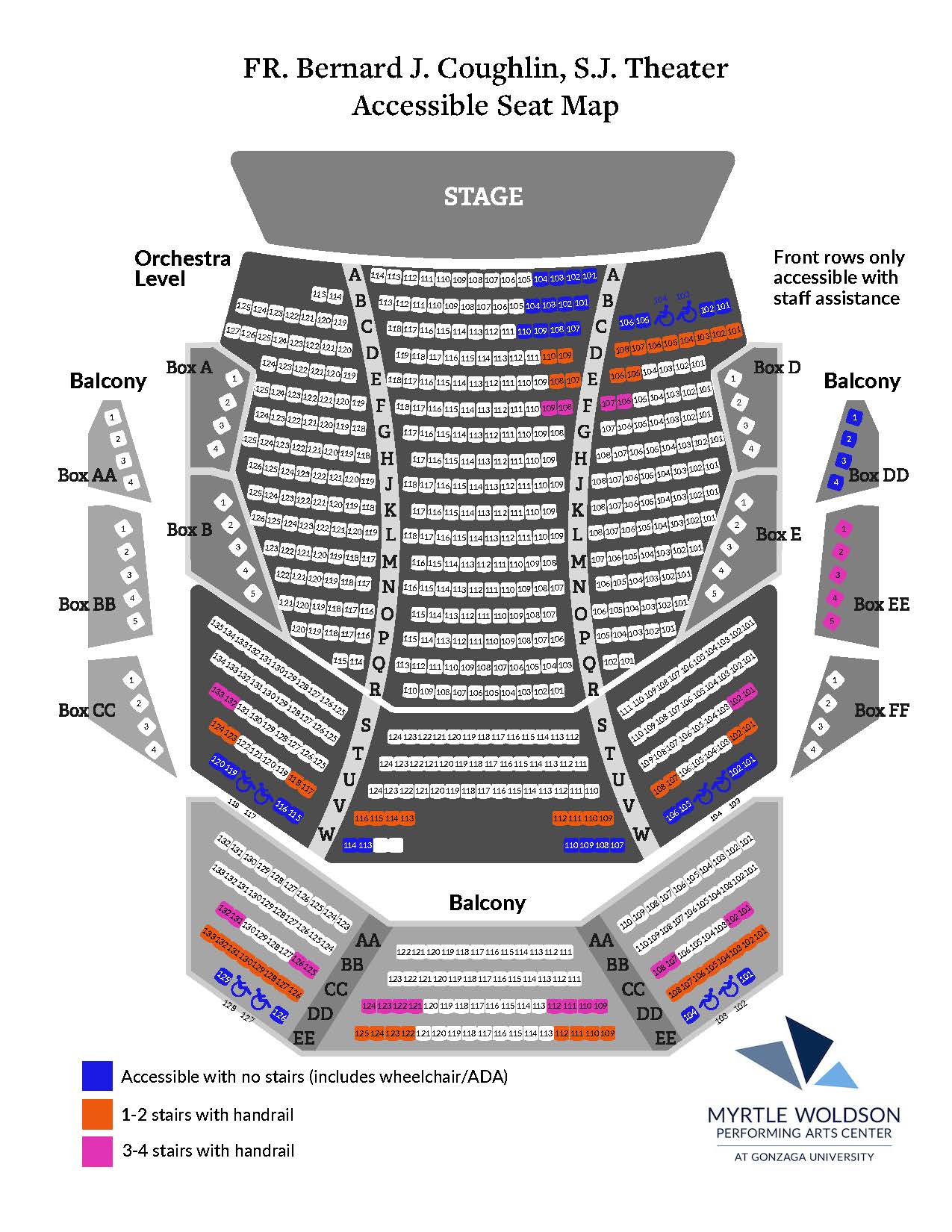 Coughlin Theater Accessible Seating Map Coughlin Theater Accessible Seating Map