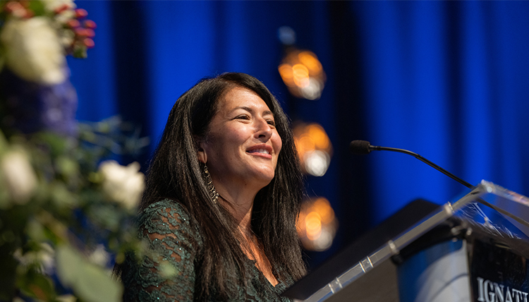 woman reciting poetry at podium woman reciting poetry at podium
