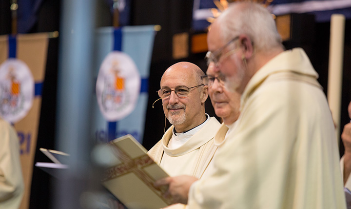 Jesuits at mass. Jesuits at mass.