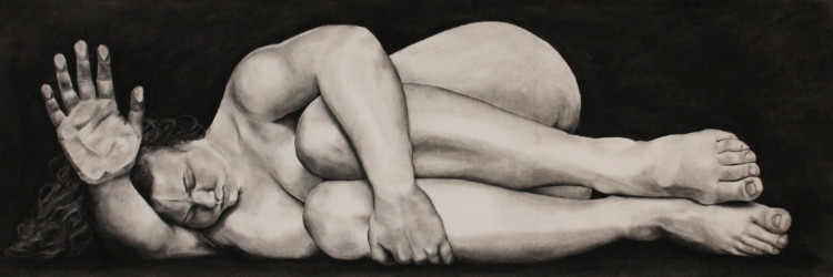 Drawing of a human figure. Drawing of a human figure.