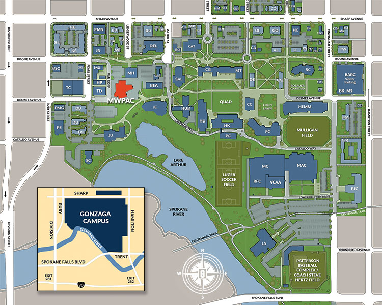 MWPAC on west end of the Gonzaga Campus MWPAC on west end of the Gonzaga Campus