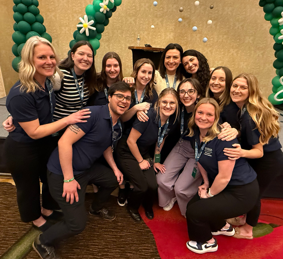 Group photo of School Counseling students at a conference