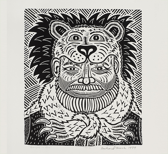 Artwork titled, Hemingway in Africa, by Richard Mock