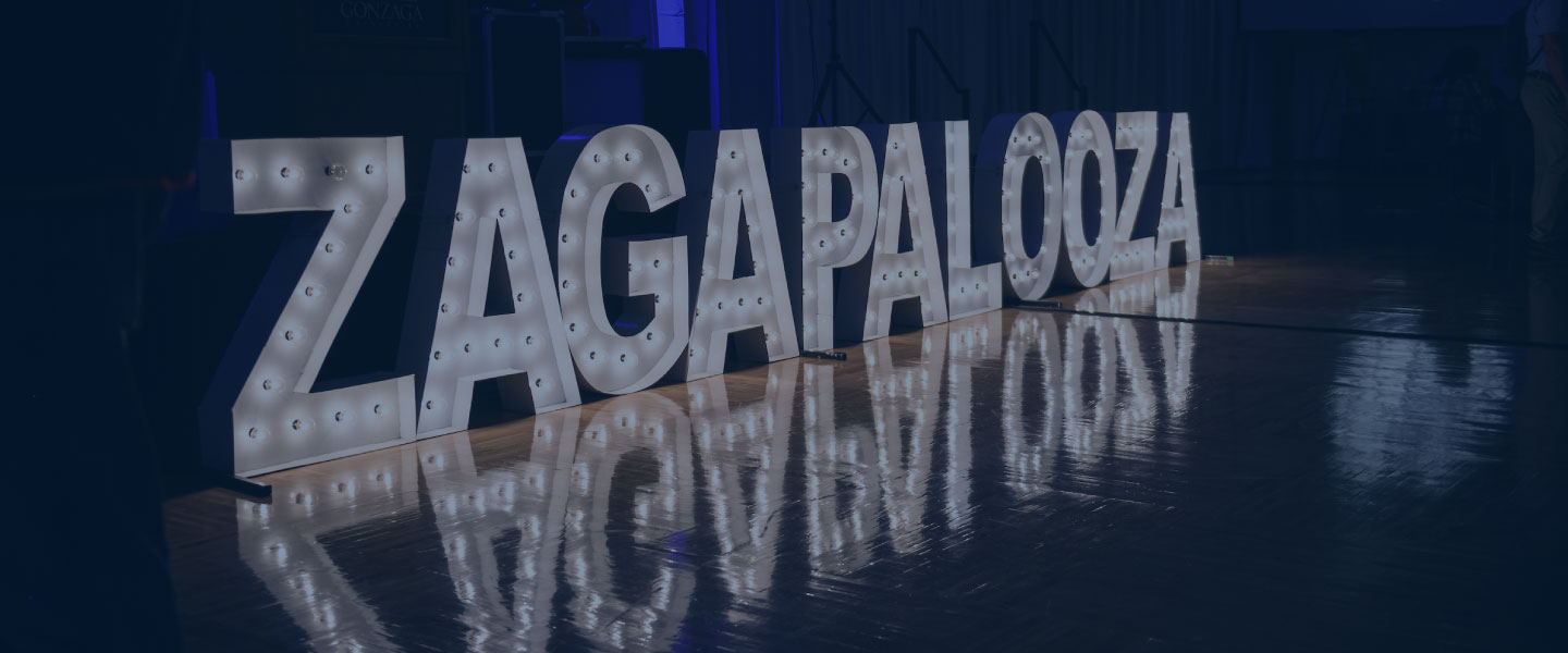 luminating large letters spell out 