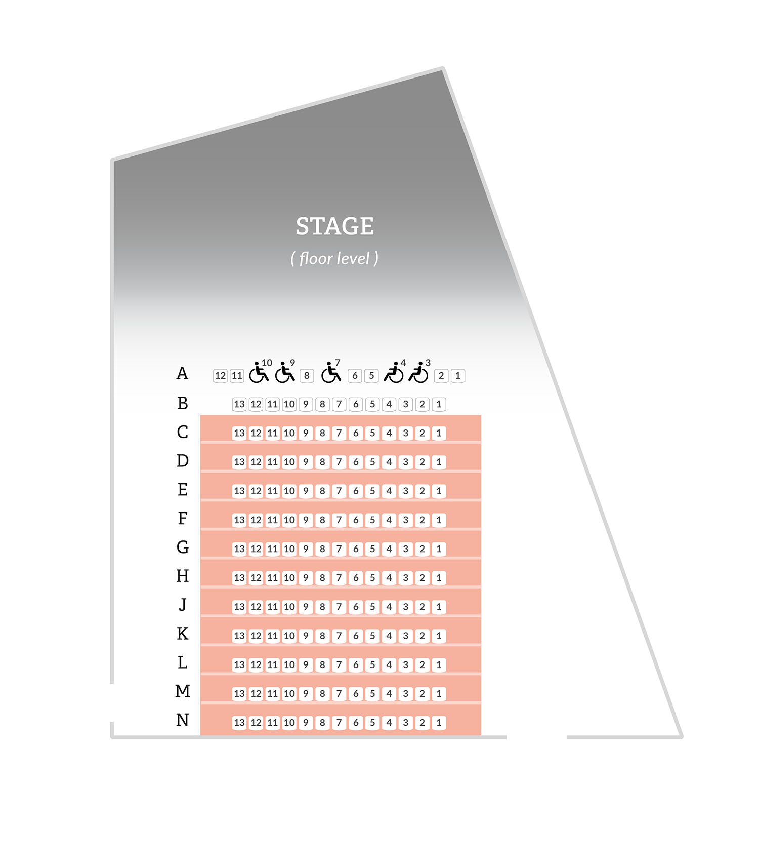 seatmap - Woldson Recital Hall seatmap - Woldson Recital Hall