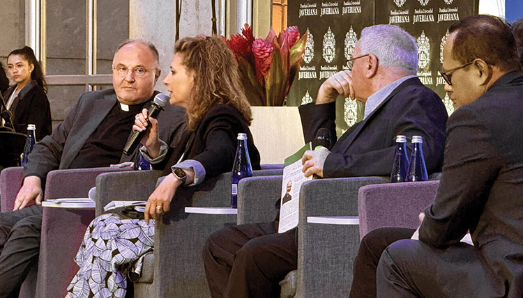 President Passerini in a panel of 5 people at the Int. Assoc. of Jesuit Universities in Colombia President Passerini in a panel of 5 people at the Int. Assoc. of Jesuit Universities in Colombia