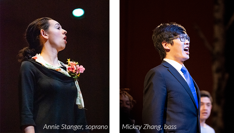 student soloists Annie Stanger and Mickey Zhang student soloists Annie Stanger and Mickey Zhang