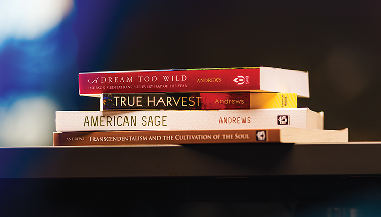 a stack of four books authored by Barry Andrews