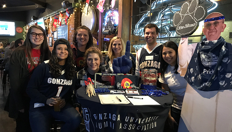 alumni in Denver at a pub for game watch alumni in Denver at a pub for game watch
