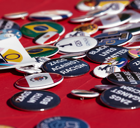 a collection of pins