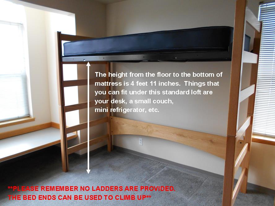 standard lofted bed 