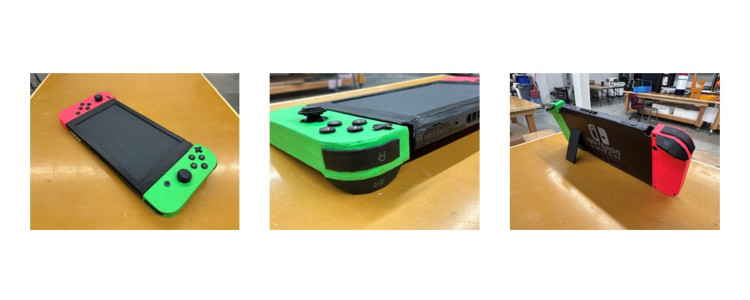 3D sculpture of a Nintendo Switch.