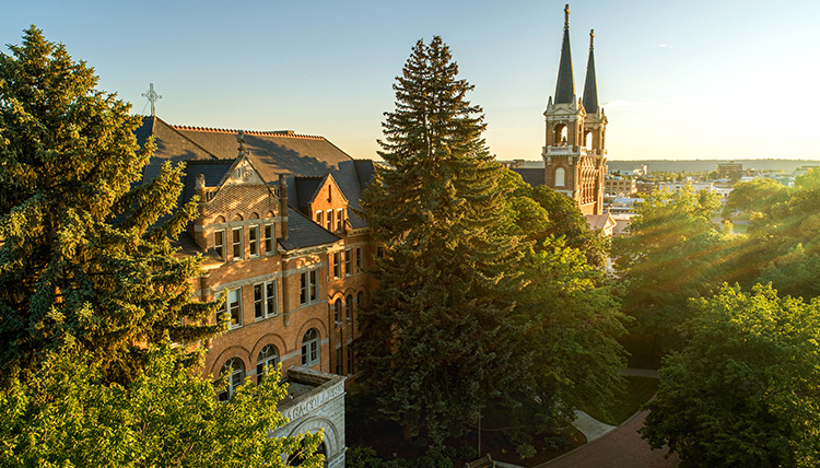 College Hall and St. Als Church on Gonzaga University's campus College Hall and St. Als Church on Gonzaga University's campus
