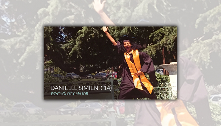 Portrait of Gonzaga Psychology Department 2014 graduate Danielle Simien Portrait of Gonzaga Psychology Department 2014 graduate Danielle Simien