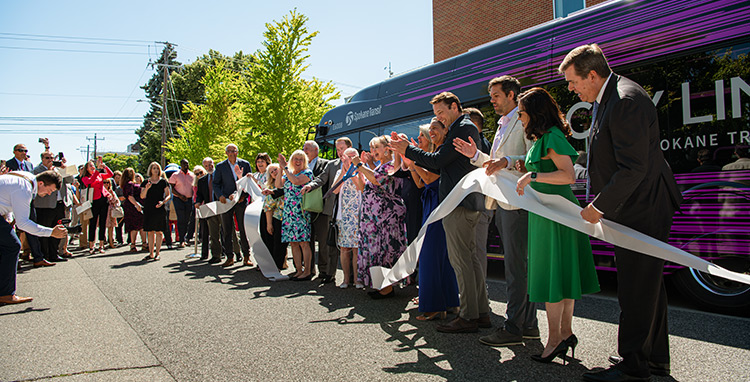 STA ribbon cutting STA ribbon cutting