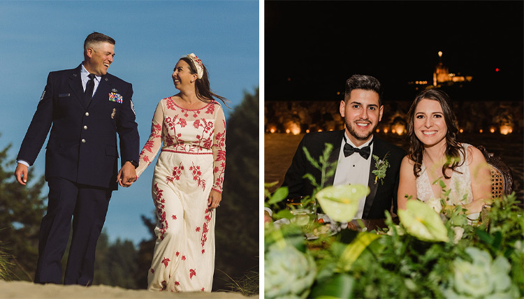 Kelsey Parker and Matt Mundy walking on the sand on the left, Alexandra Reiling and Miguel Alvarez smiling on the right Kelsey Parker and Matt Mundy walking on the sand on the left, Alexandra Reiling and Miguel Alvarez smiling on the right